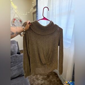 Cozy Olive Green Turtleneck Sweater